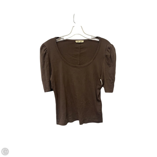 Top Short Sleeve By Madewell In Brown, Size: M
