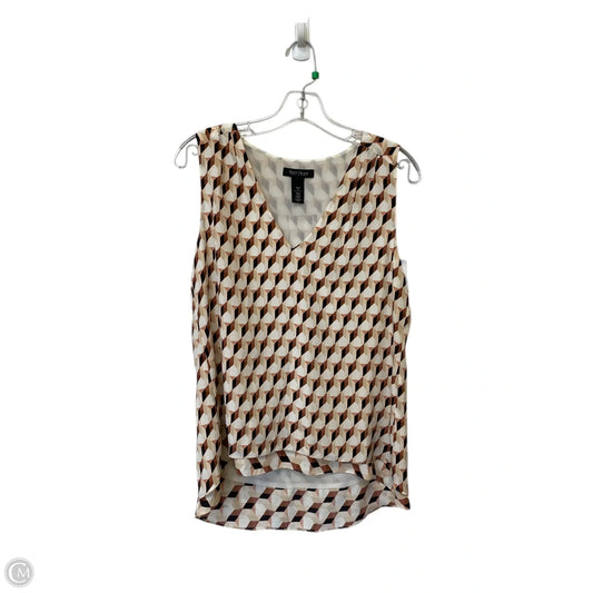 Top Sleeveless By White House Black Market In Geometric Pattern, Size: S