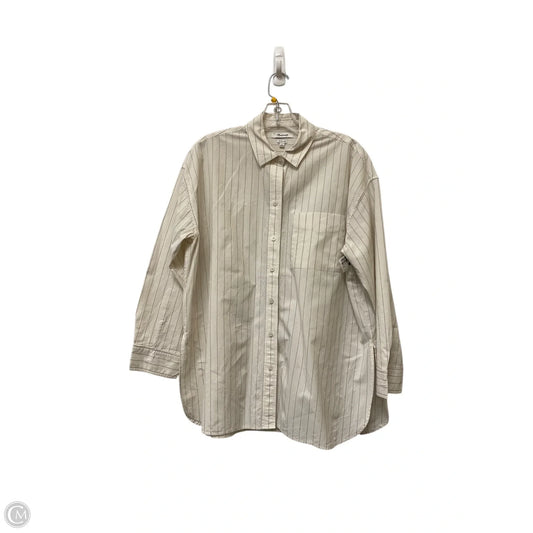 Top Long Sleeve Basic By Madewell In Striped Pattern, Size: S