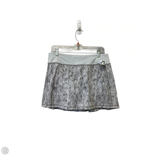 Athletic Skirt By Lululemon In Grey, Size: 8