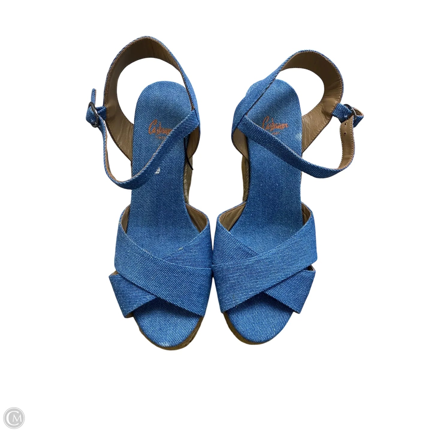 Shoes Heels Wedge By Clothes Mentor In Blue, Size: 10