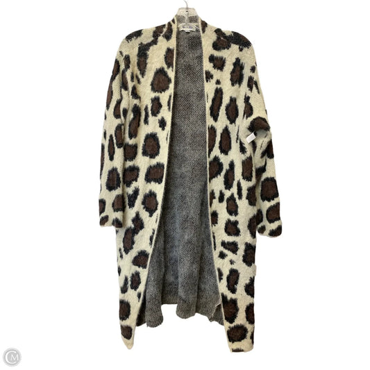 Cardigan By She + Sky In Animal Print, Size: Osfm