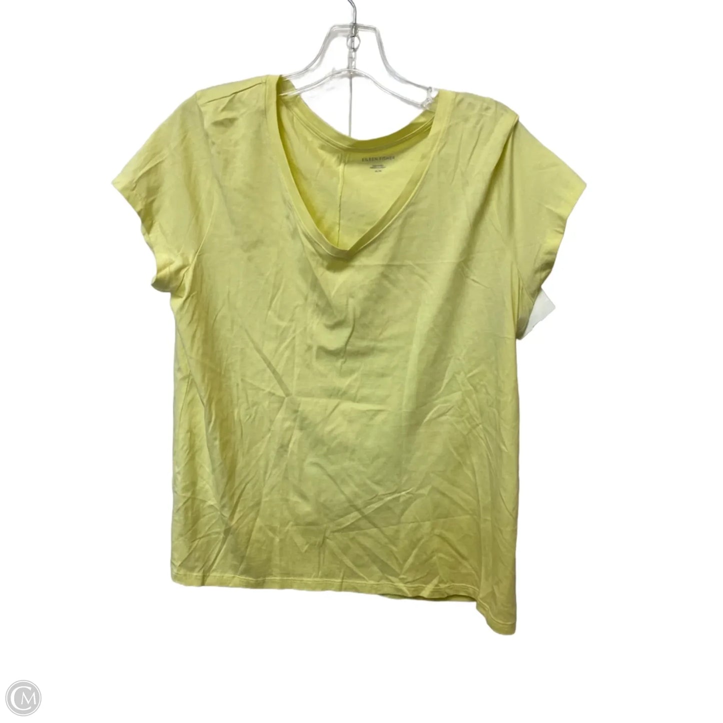 Top Short Sleeve By Eileen Fisher In Yellow, Size: M