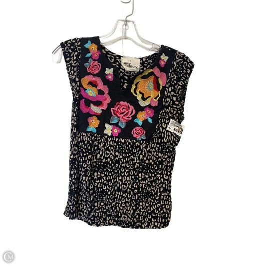 Top Sleeveless By Savanna Jane In Black & Cream, Size: S