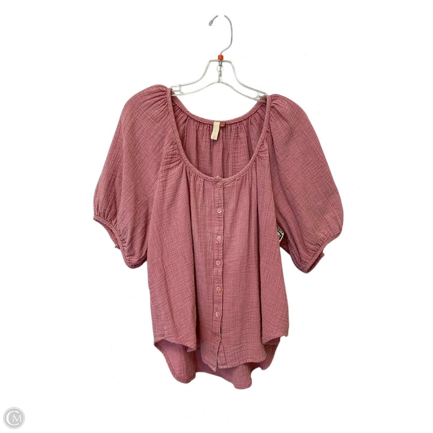 Top Short Sleeve By Pilcro In Pink, Size: L