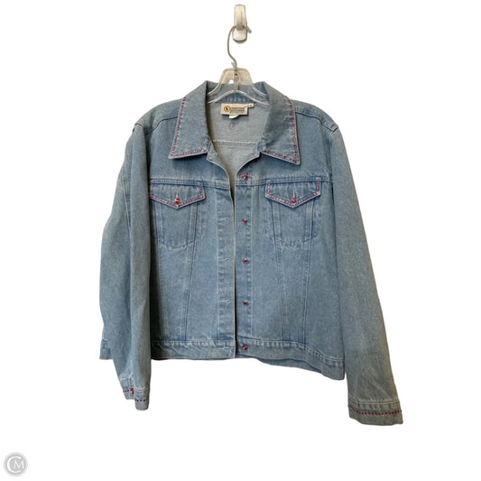 Jacket Denim By Christine Alexander In Blue Denim, Size: Xl