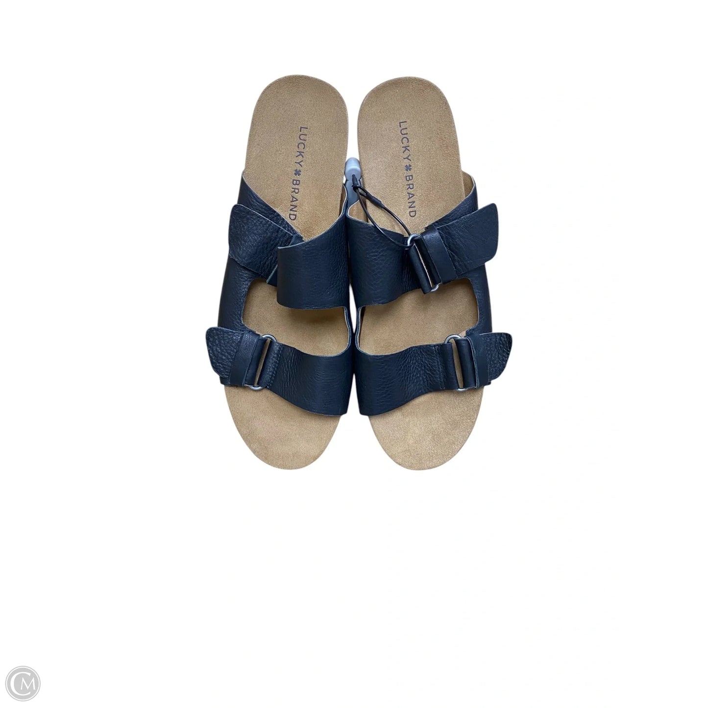 Sandals Heels Wedge By Lucky Brand In Black, Size: 9