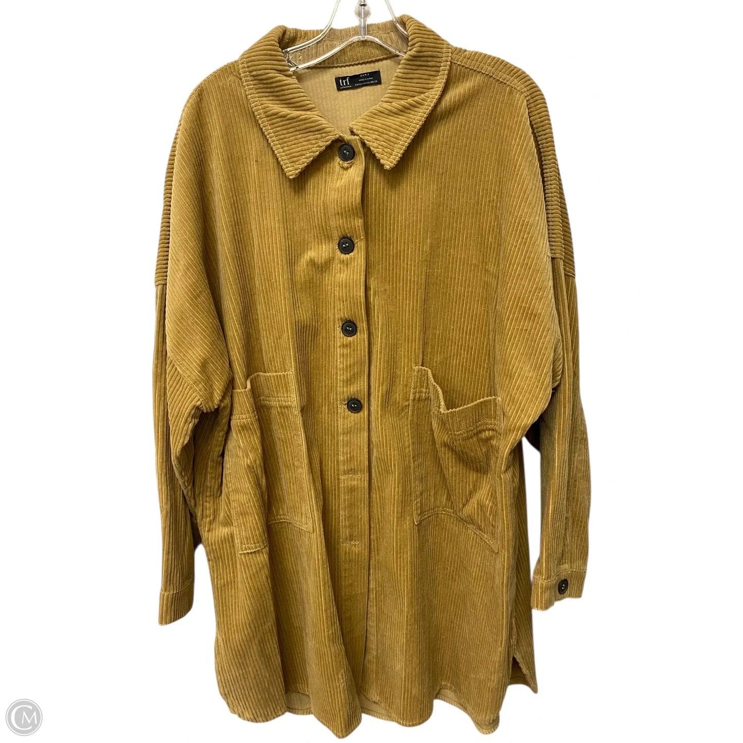 Jacket Shirt By Zara In Beige, Size: 2x