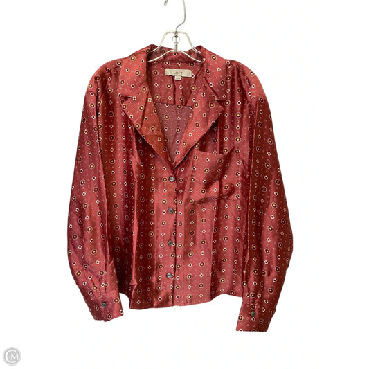 Top Long Sleeve By Loft In Multi-colored, Size: M