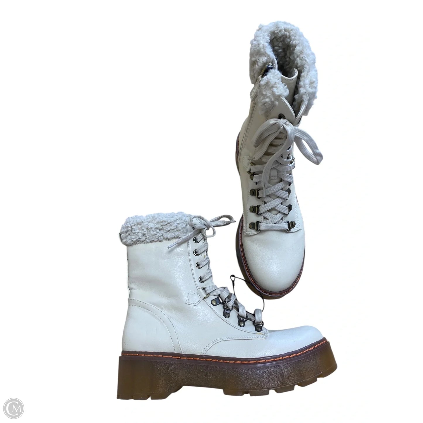 Boots Combat By Sam Edelman In Cream, Size: 9.5