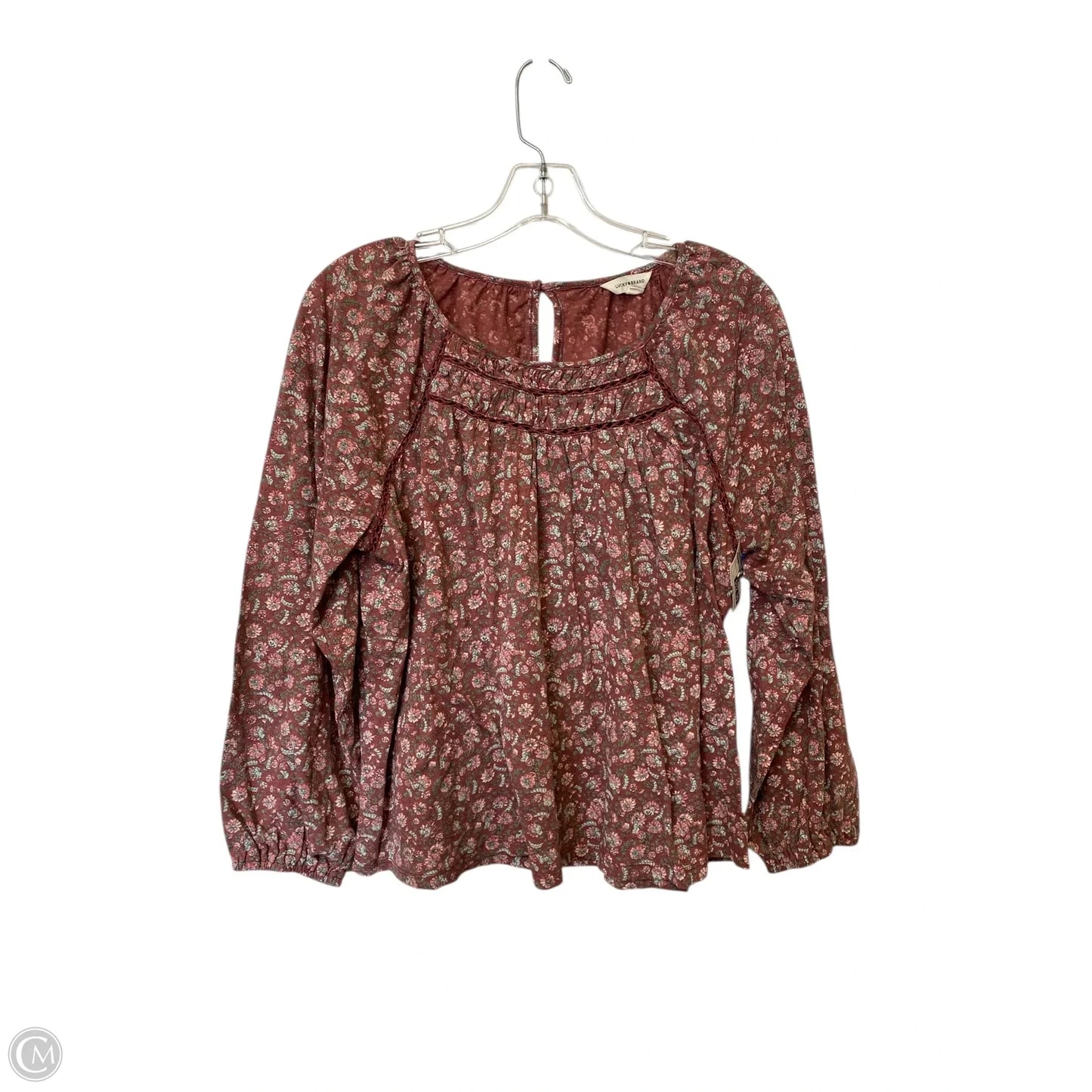 Top Long Sleeve By Lucky Brand In Pink, Size: L