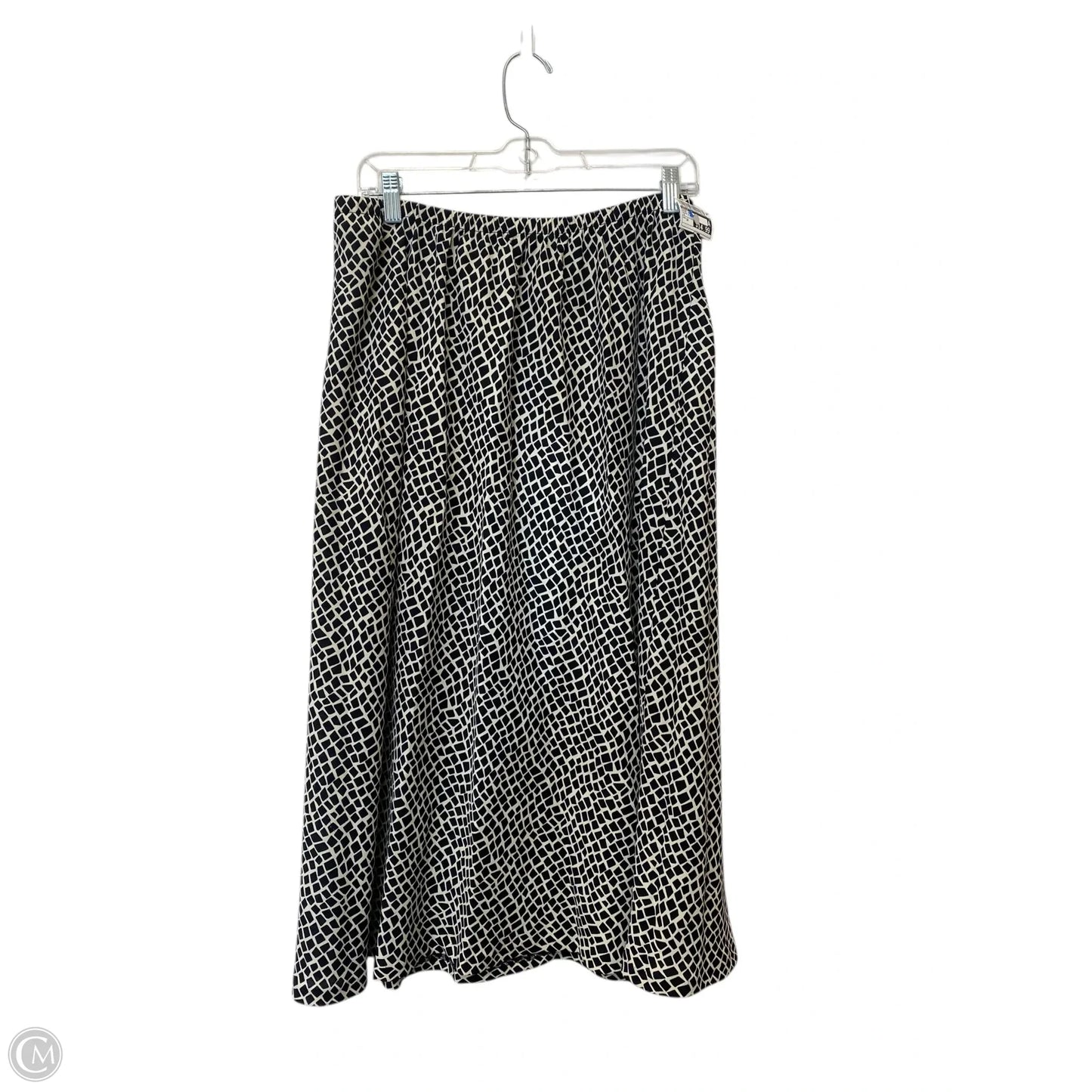 Skirt Maxi By Leslie Fay In Black & White, Size: 18