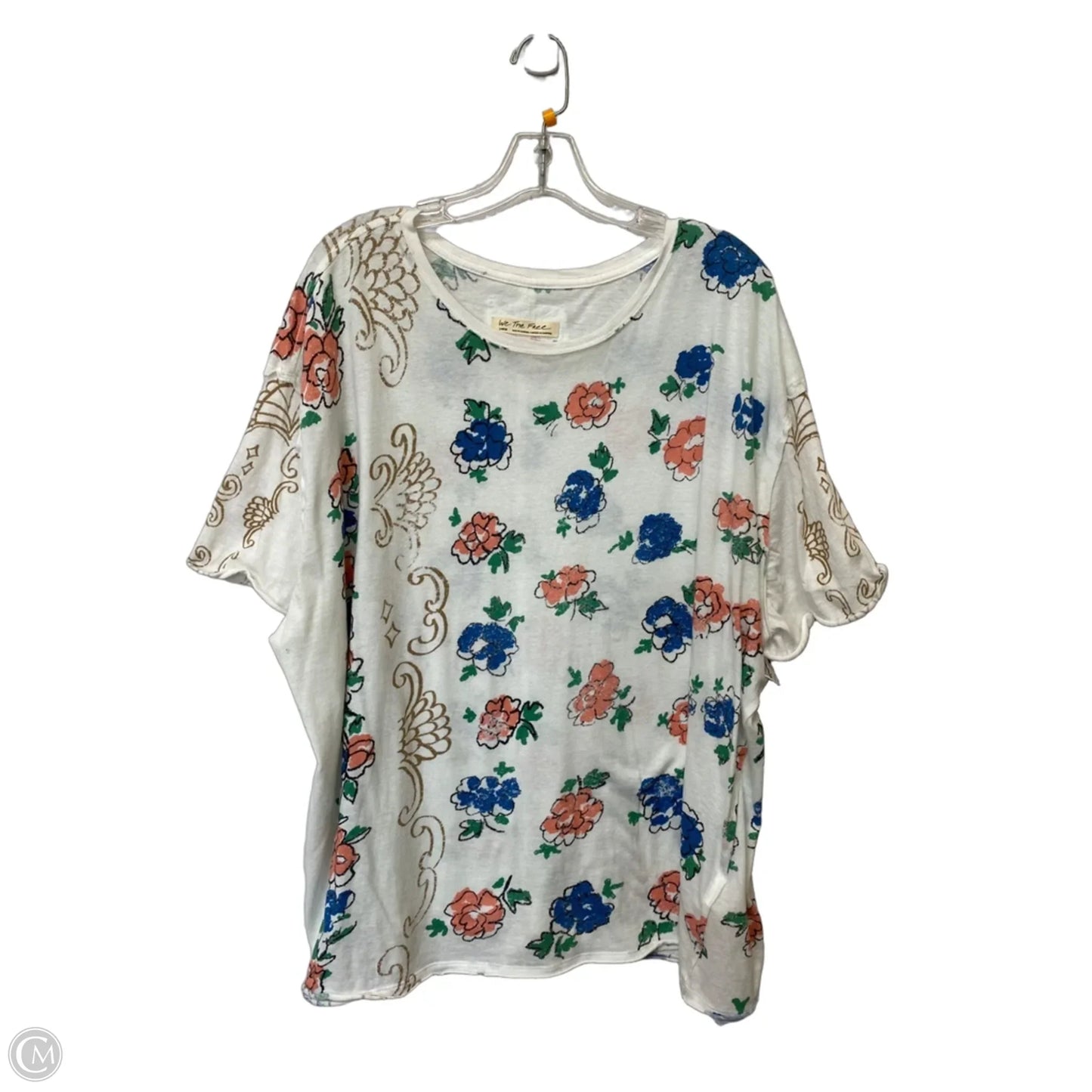 Top Short Sleeve By We The Free In Floral Print, Size: L