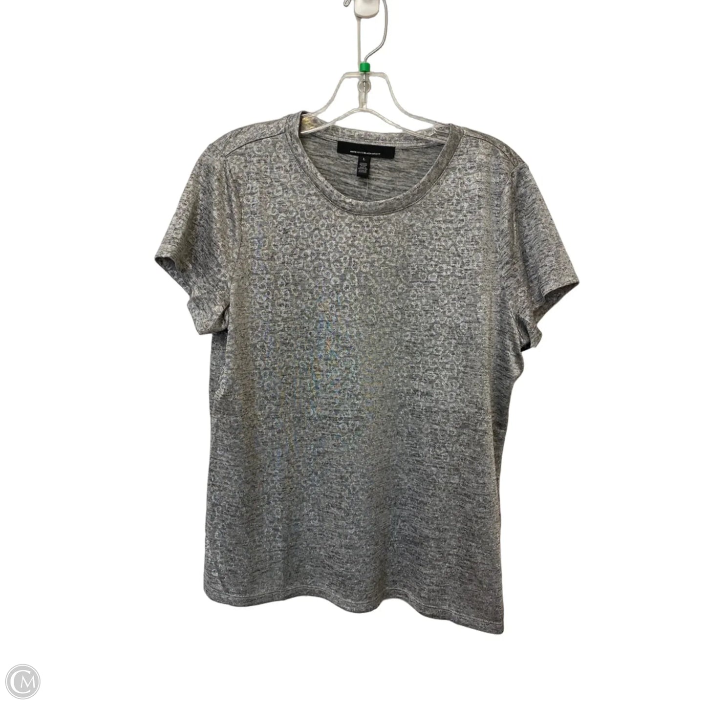 Top Short Sleeve By White House Black Market In Grey, Size: L