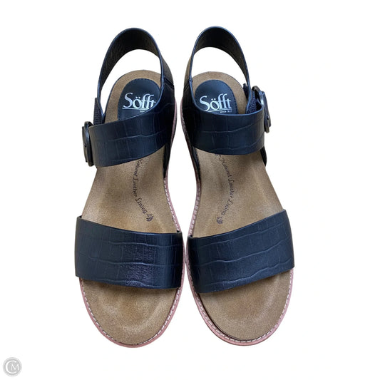 Sandals Flats By Sofft In Black, Size: 7