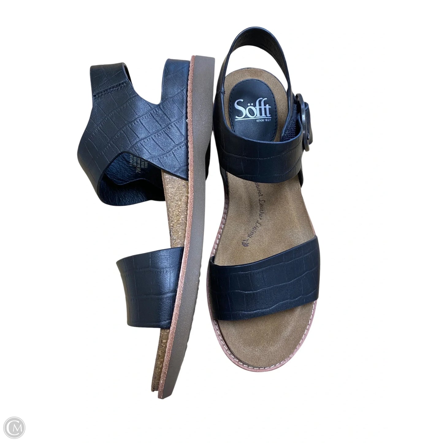 Sandals Flats By Sofft In Black, Size: 7