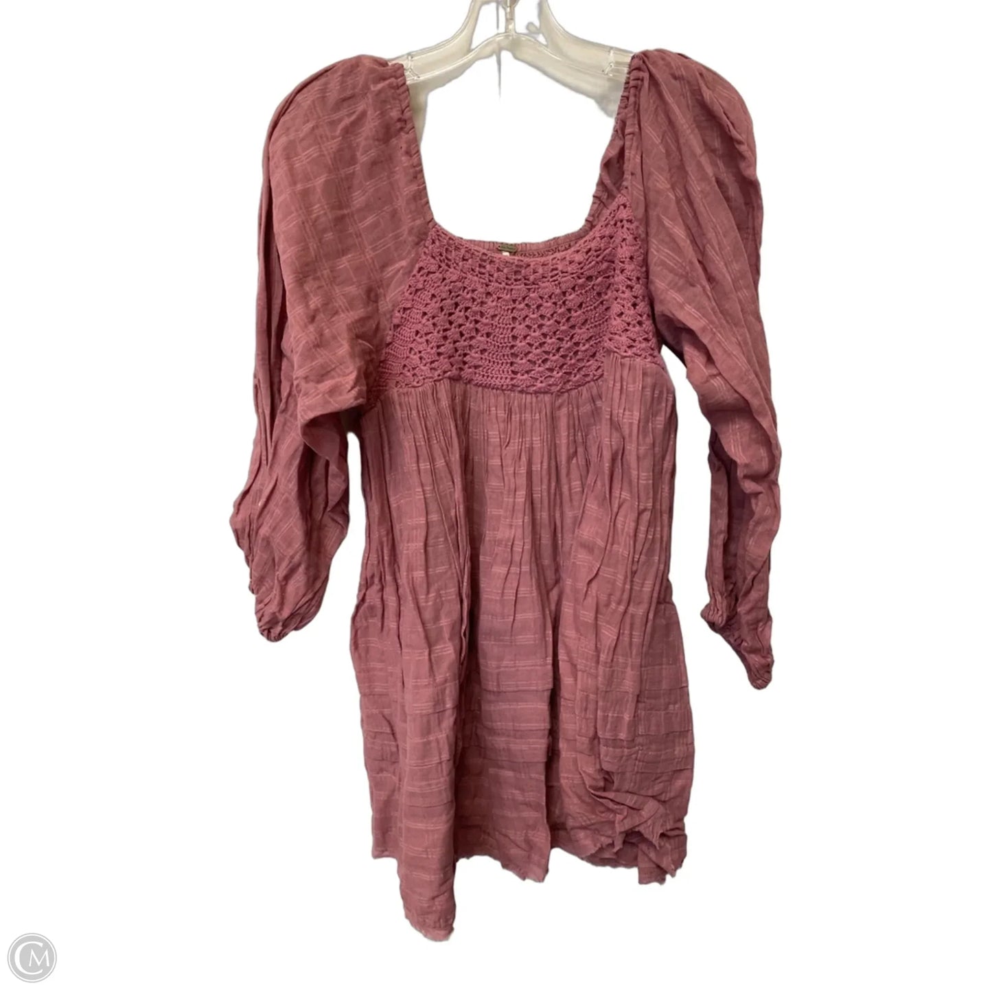 Top Long Sleeve By Free People In Pink, Size: Sp