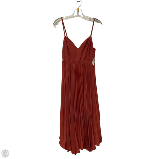 Dress Party Long By Anthropologie In Maroon, Size: Xsp