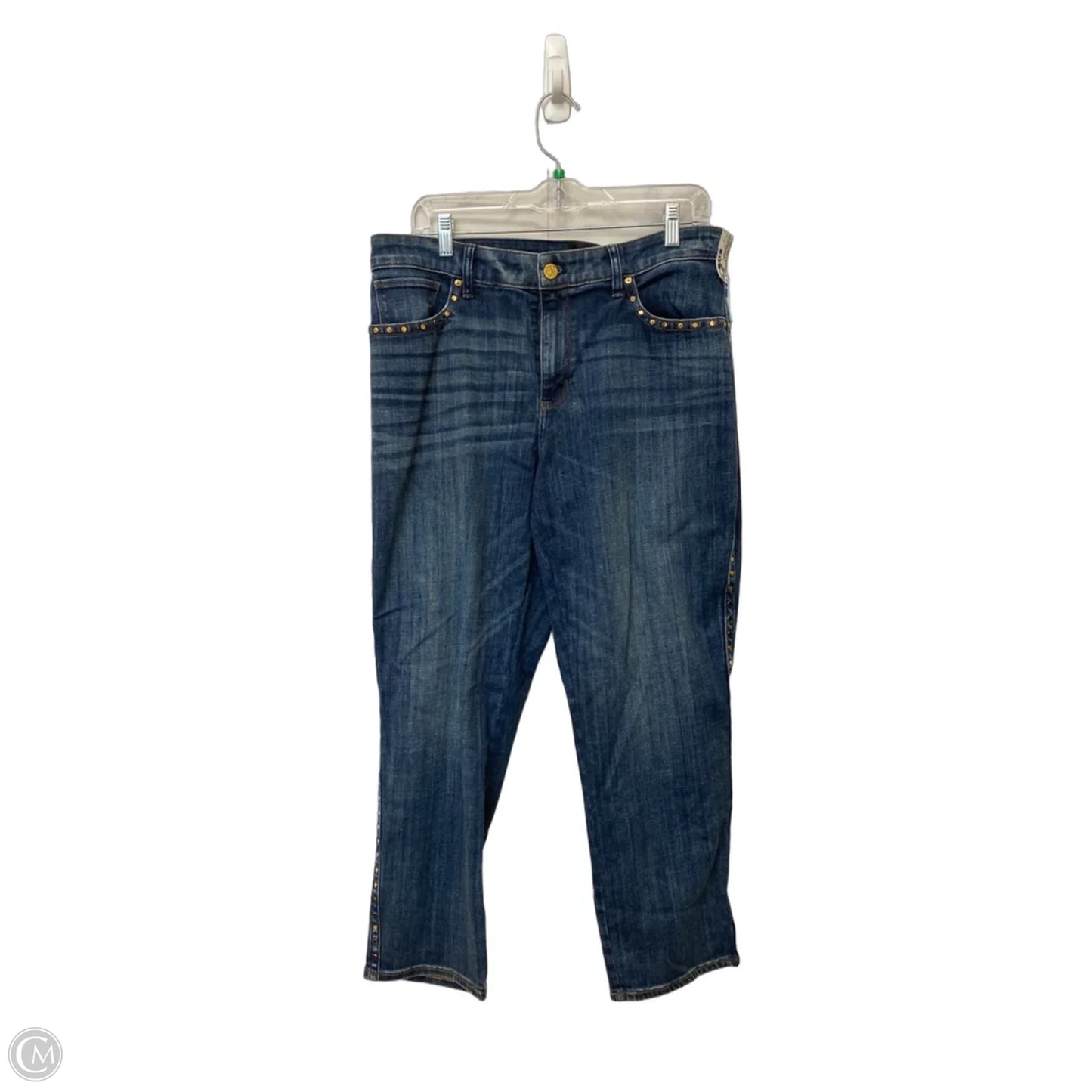 Jeans Straight By White House Black Market In Blue Denim, Size: 14