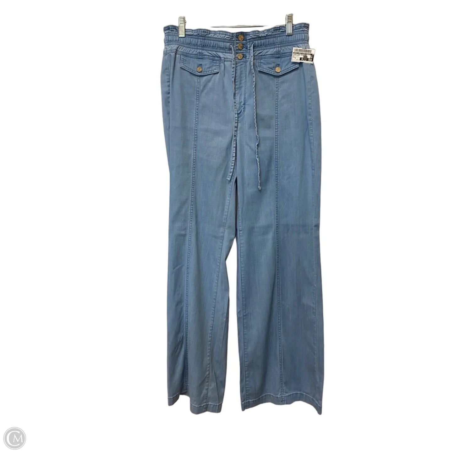Jeans Wide Leg By White House Black Market In Blue Denim, Size: 8