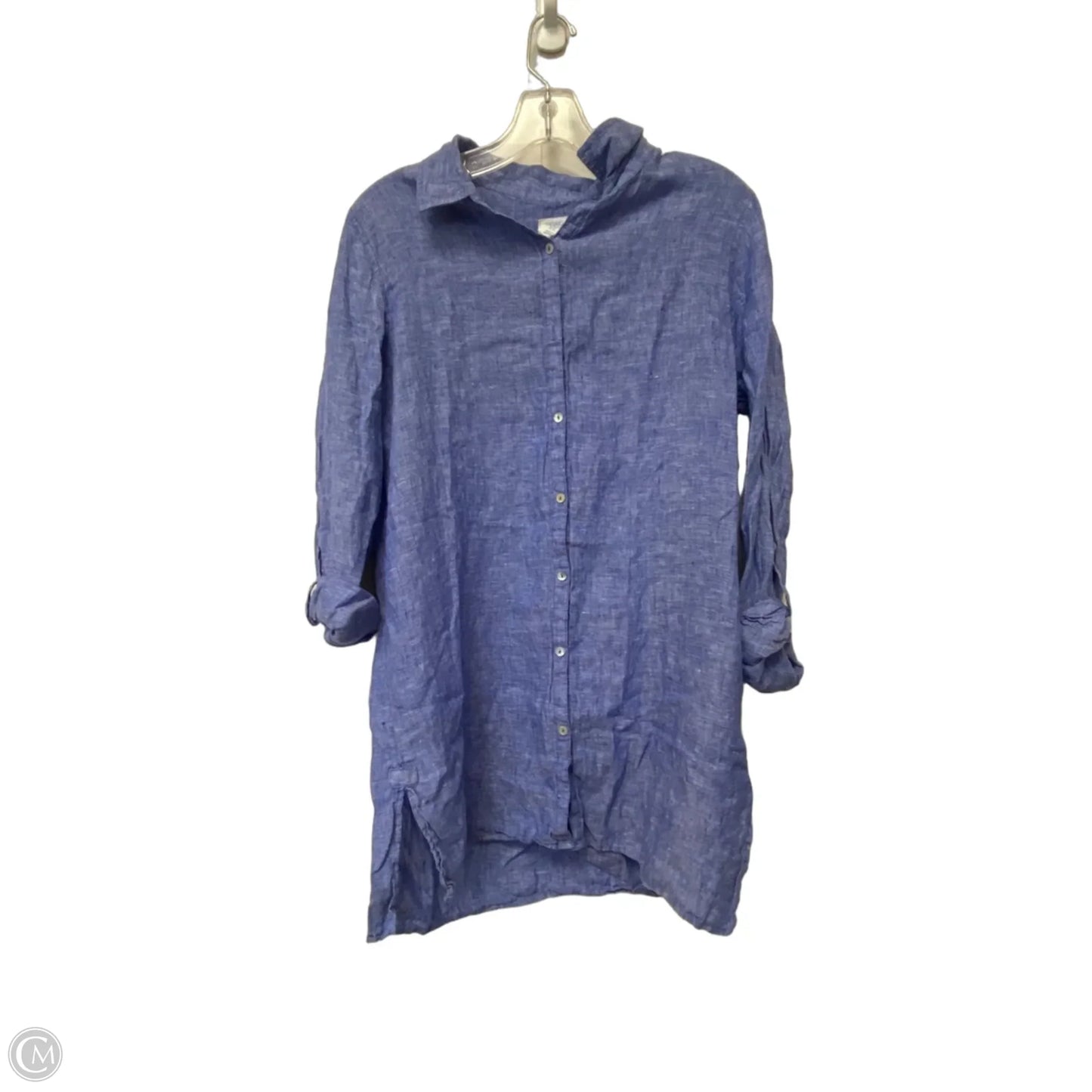 Top Long Sleeve Basic By Sigrid Olsen In Blue, Size: M
