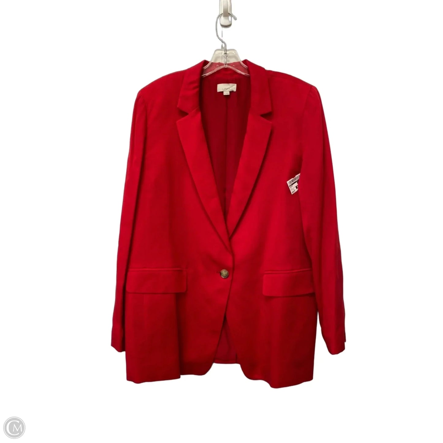 Blazer By Loft In Red, Size: 14