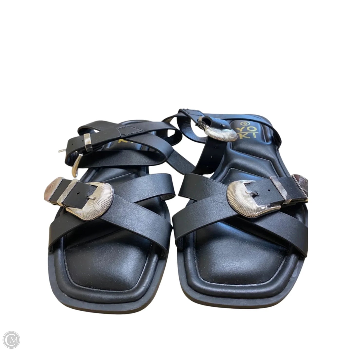 Sandals Flats By Yoki In Black, Size: 6