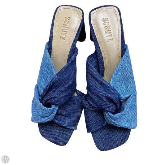 Shoes Heels Block By Schutz In Blue, Size: 8