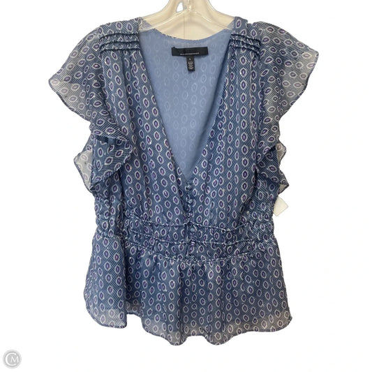 Top Short Sleeve By White House Black Market In Blue, Size: L