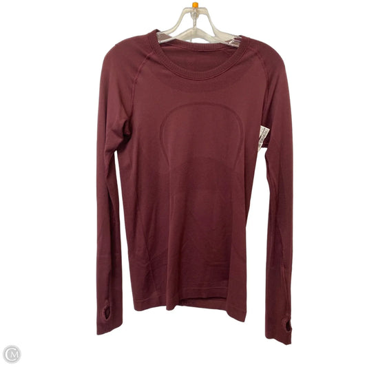 Top Long Sleeve By Lululemon In Maroon, Size: 8