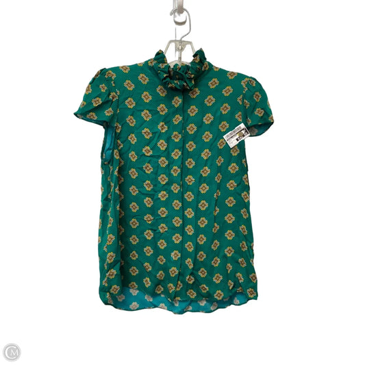 Top Short Sleeve Designer By Alice + Olivia In Green, Size: S