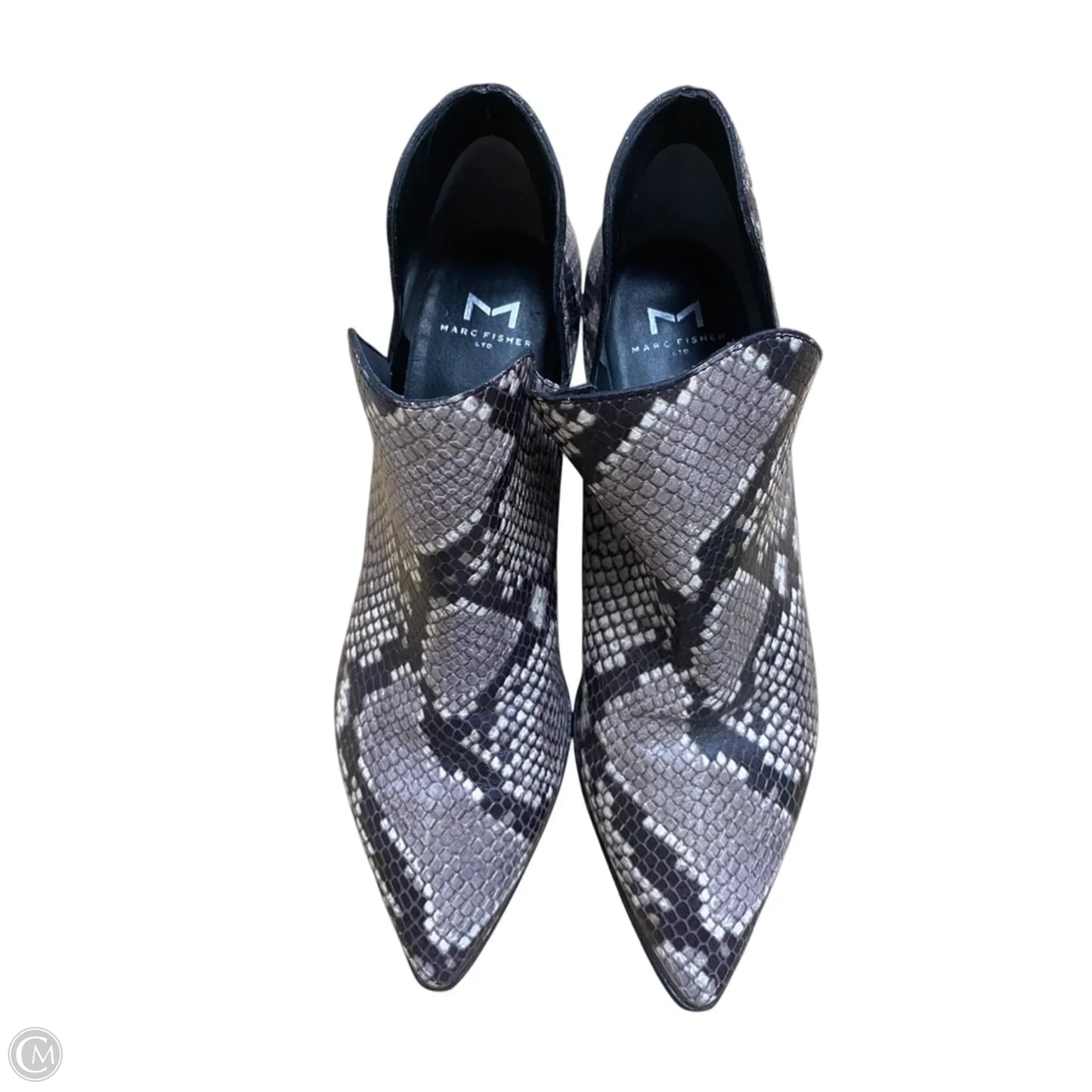 Boots Ankle Heels By Marc Fisher In Animal Print, Size: 7.5