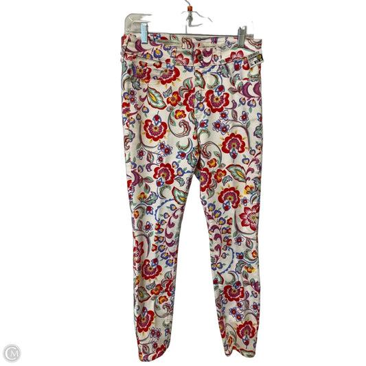 Jeans Skinny By Anthropologie In Floral Print, Size: 28