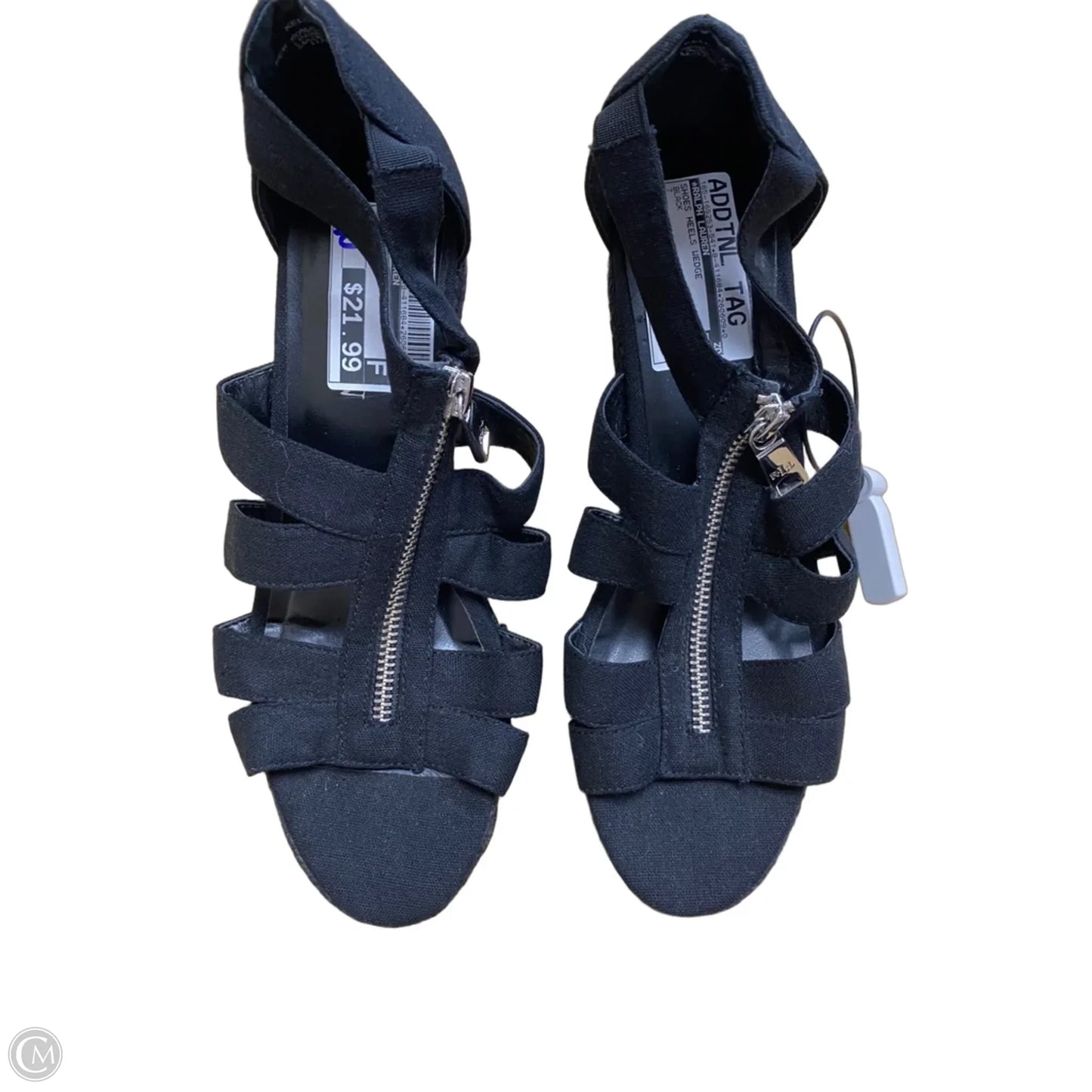 Shoes Heels Wedge By Ralph Lauren In Black, Size: 7