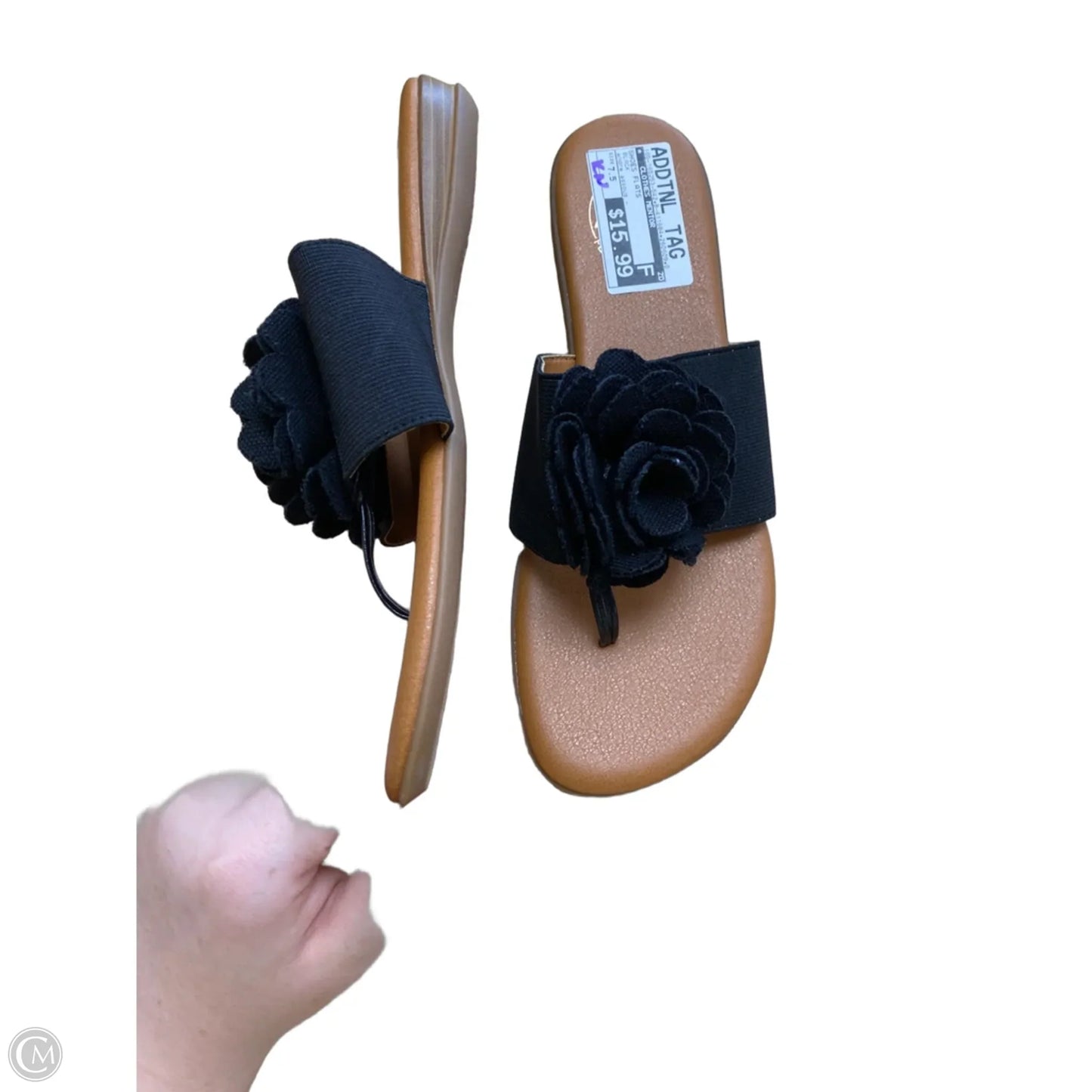 Shoes Flats By Clothes Mentor In Black, Size: 7.5
