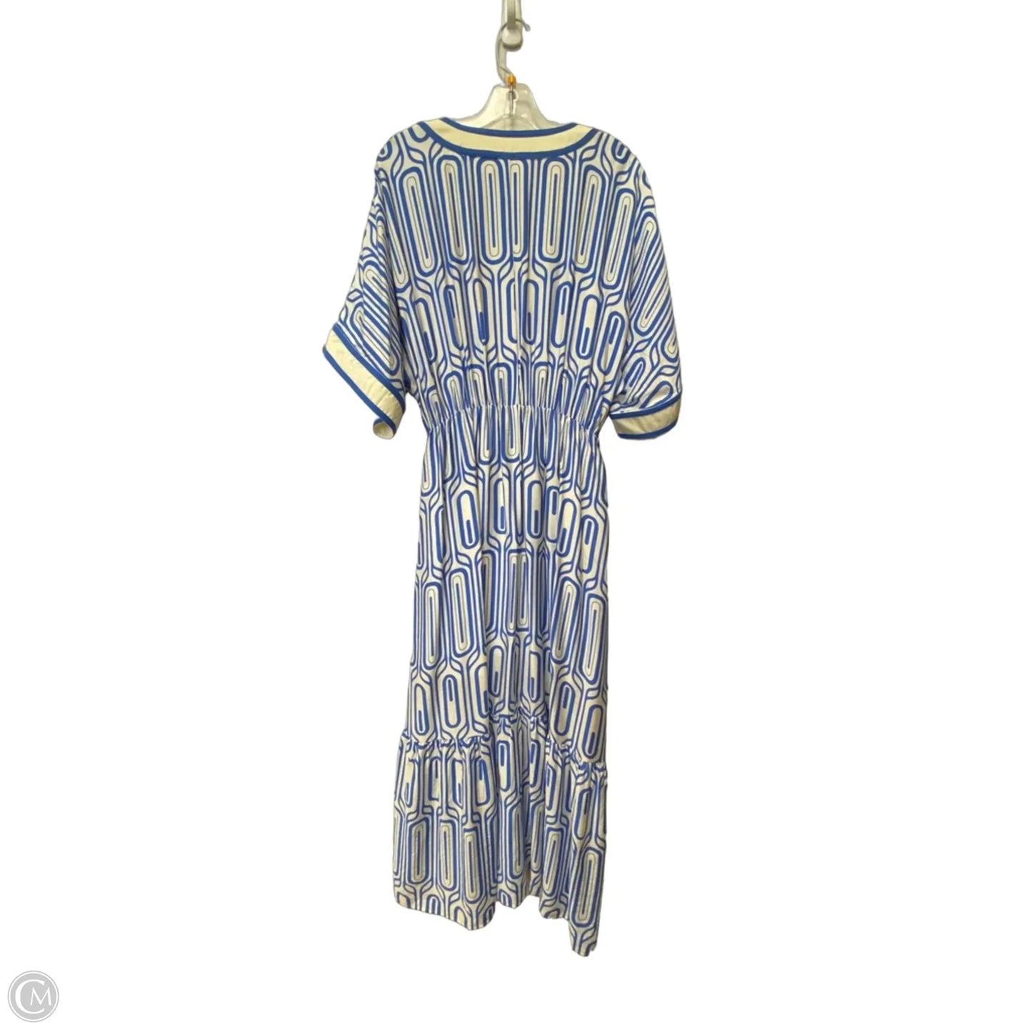 Dress Casual Maxi By Entro In Blue & White, Size: L