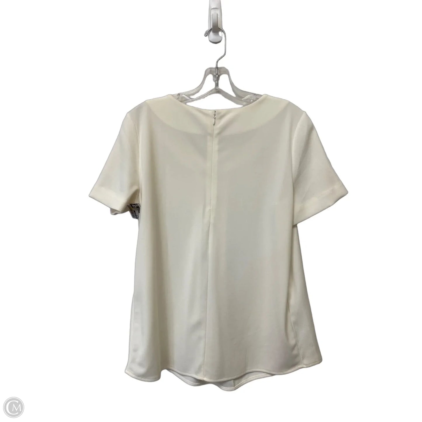 Top Short Sleeve By Ann Taylor In White, Size: S