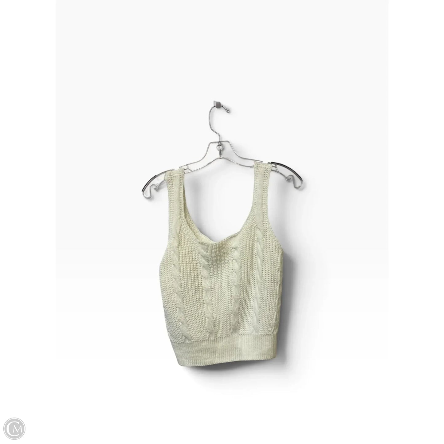 Top Sleeveless By Shein In Cream, Size: M