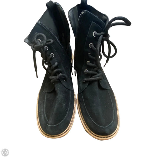 Boots Ankle Flats By Crown Vintage In Black, Size: 10