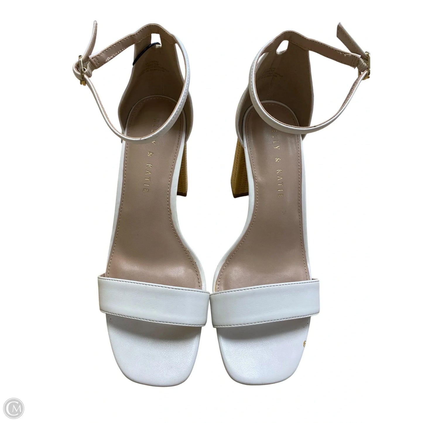 Shoes Heels Block By Kelly And Katie In White, Size: 7.5