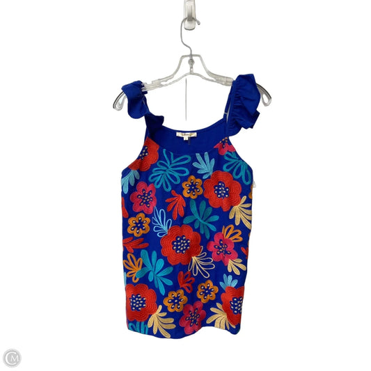 Top Sleeveless By Andree By Unit In Blue, Size: S