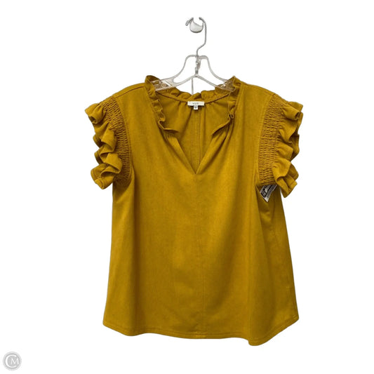 Top Sleeveless By Voy In Yellow, Size: M
