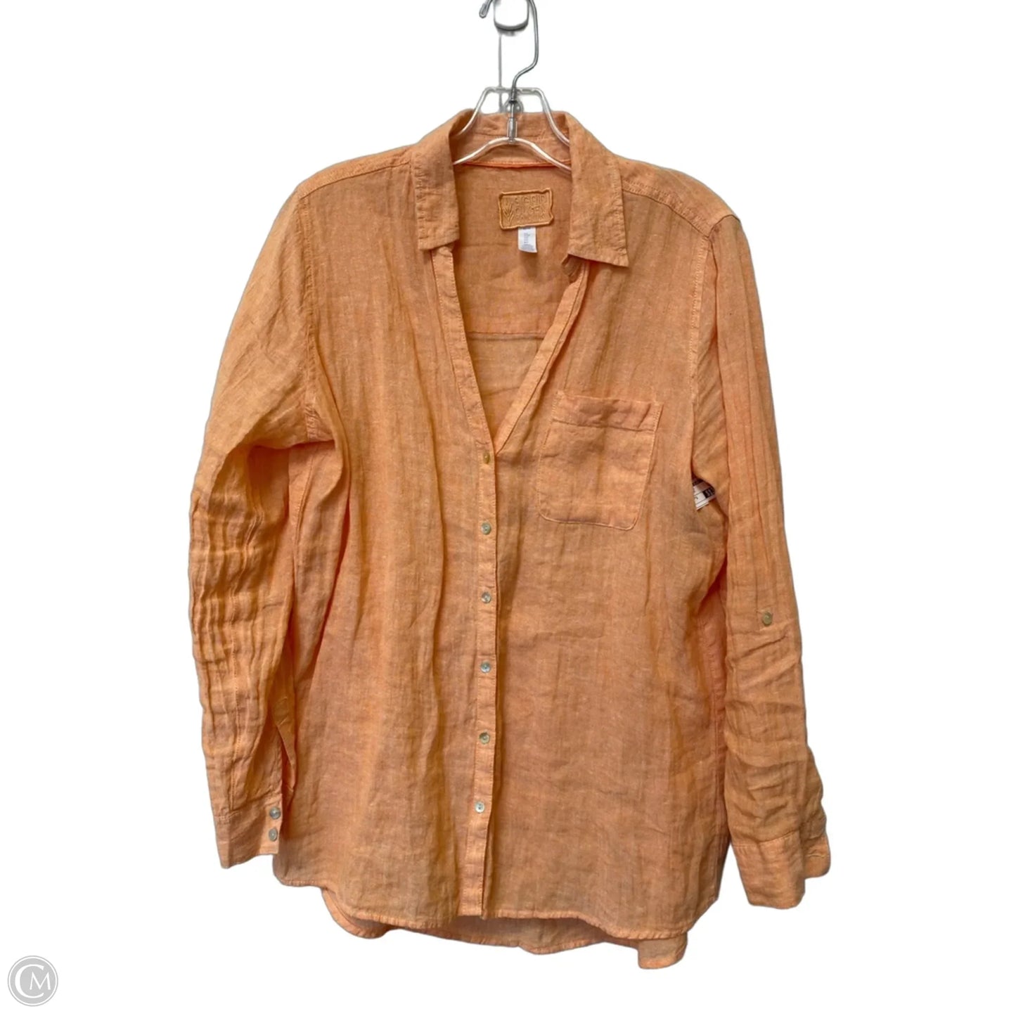Top Long Sleeve By Sigrid Olsen In Orange, Size: S