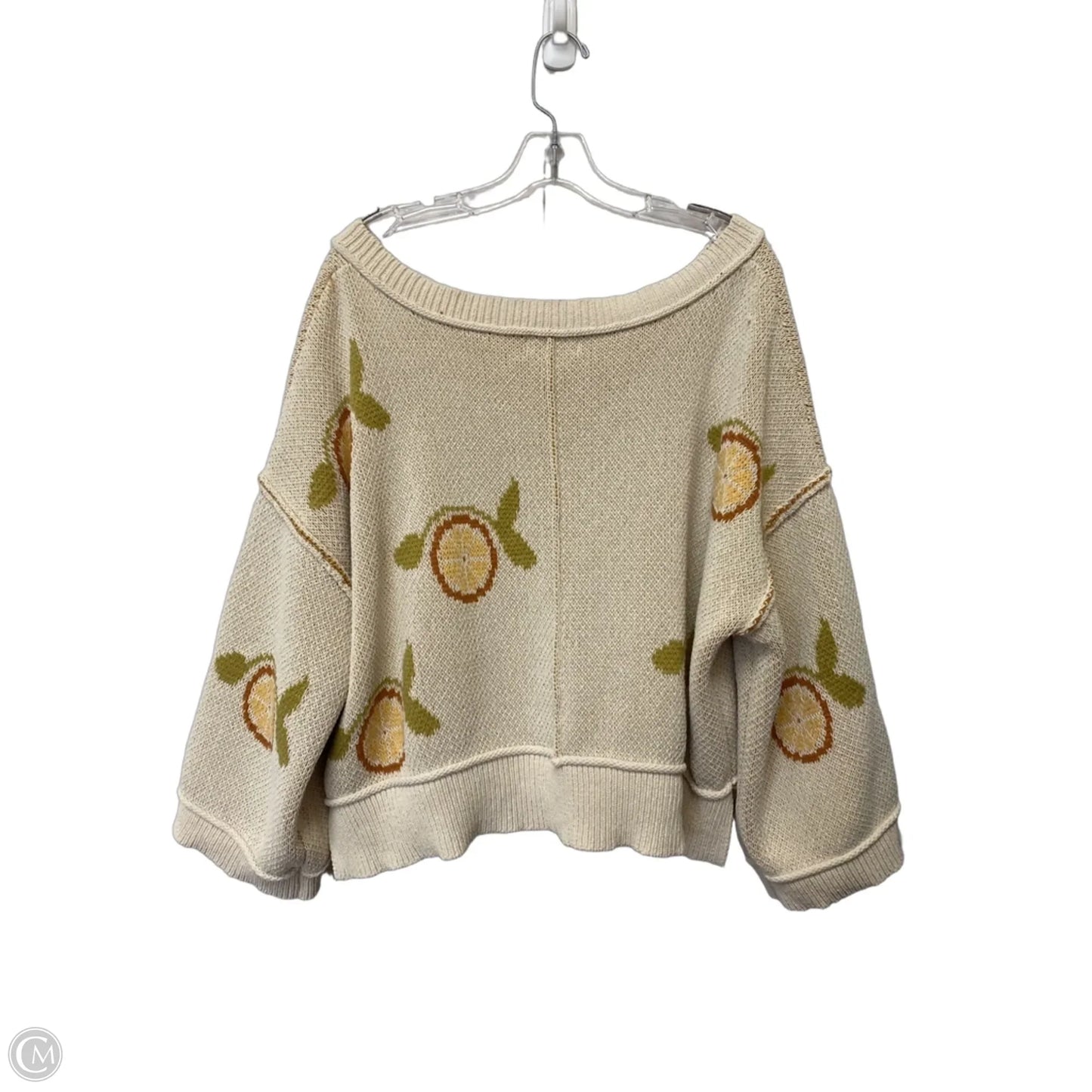 Sweater By Clothes Mentor In Cream, Size: S