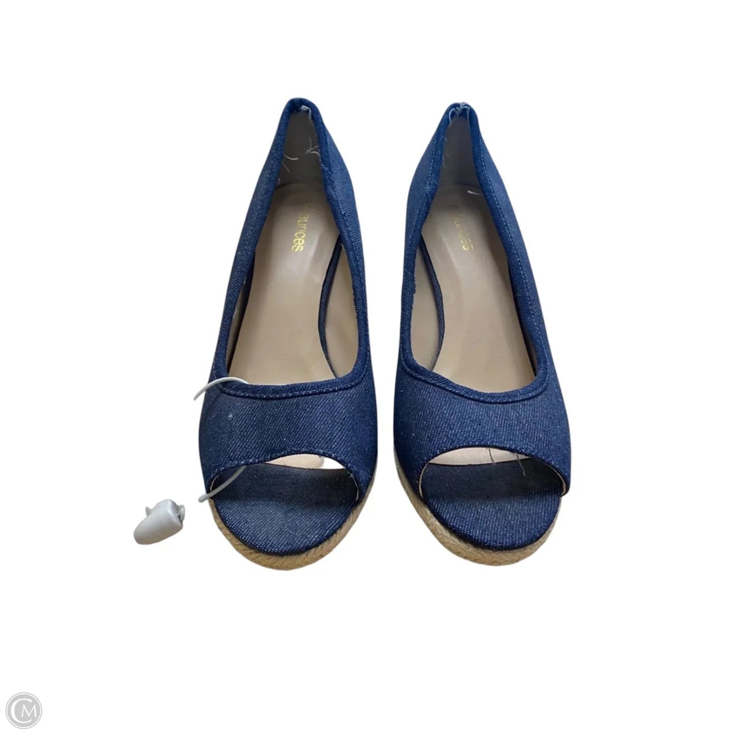 Shoes Heels Wedge By Maurices In Blue, Size: 9