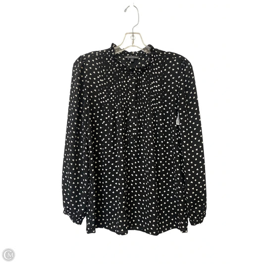 Top Long Sleeve By Adrianna Papell In Black, Size: Xs