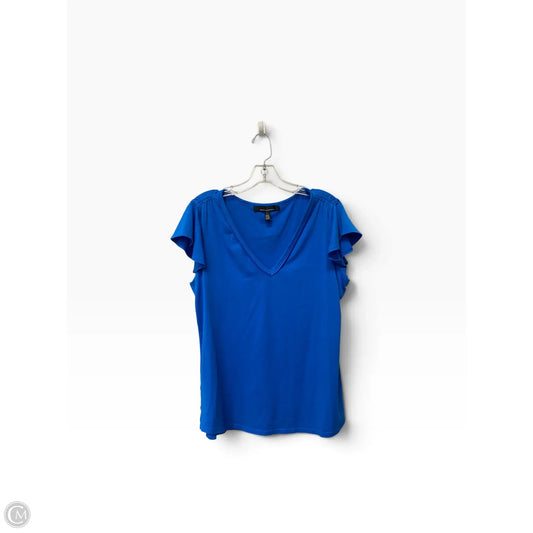 Top Short Sleeve By White House Black Market In Blue, Size: L