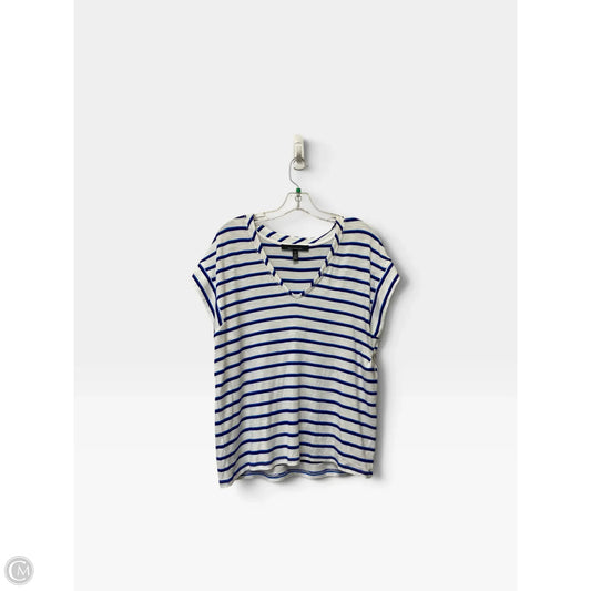 Top Short Sleeve By White House Black Market In Striped Pattern, Size: M