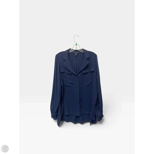 Top Long Sleeve By White House Black Market In Blue, Size: L