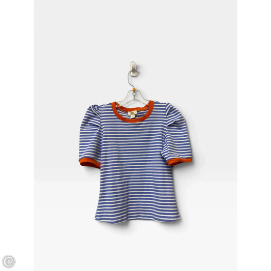Top Short Sleeve By Maeve In Striped Pattern, Size: L